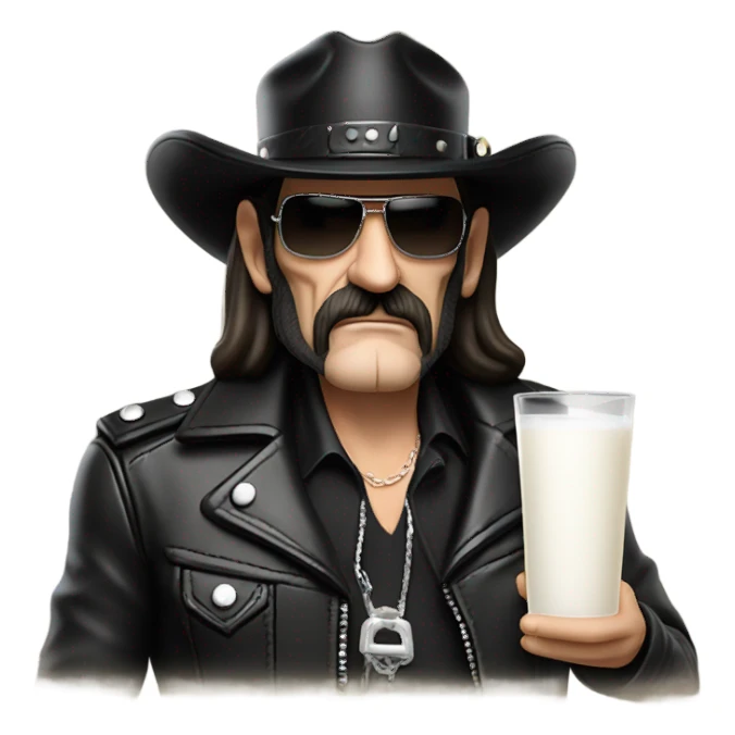 lemmy drinking milk sticker