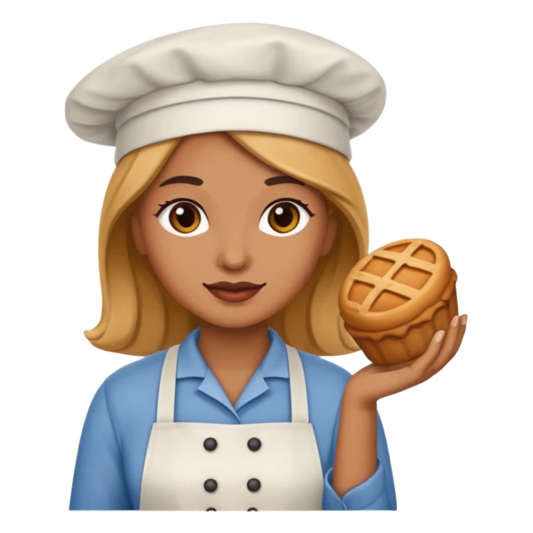 baker woman medium skin tone sticker