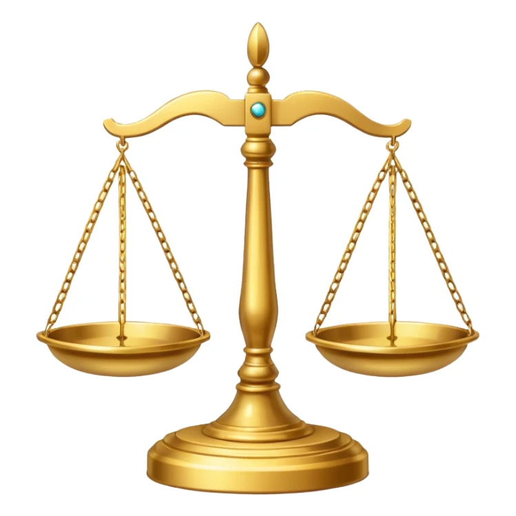 court balance scale sticker