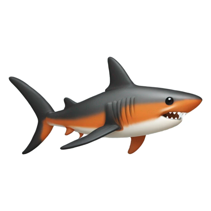 carrot shark sticker
