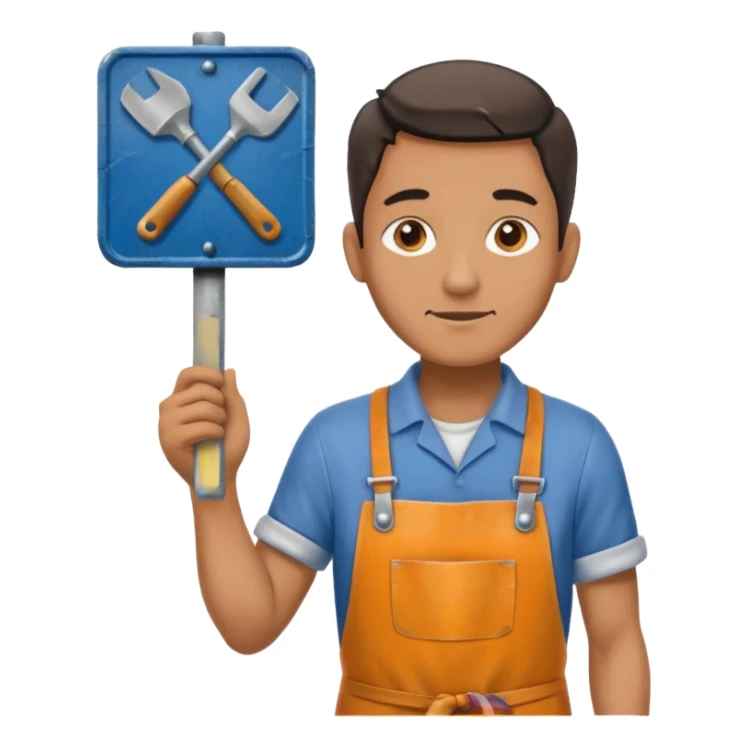 Street Sign Maker man sticker