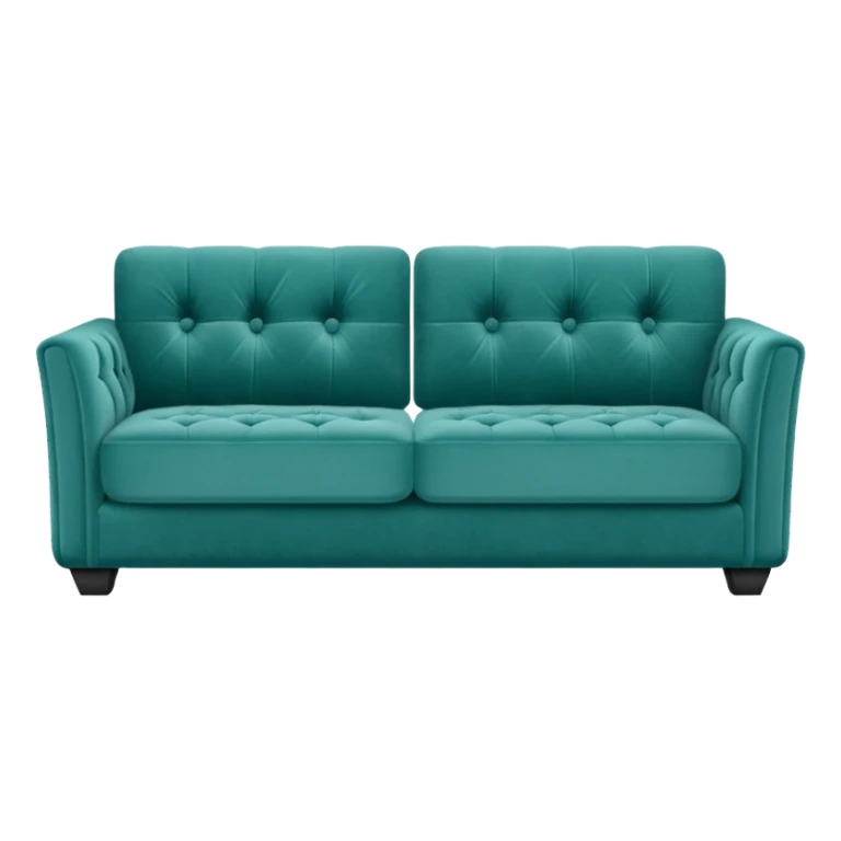 Long square teal couch sticker
