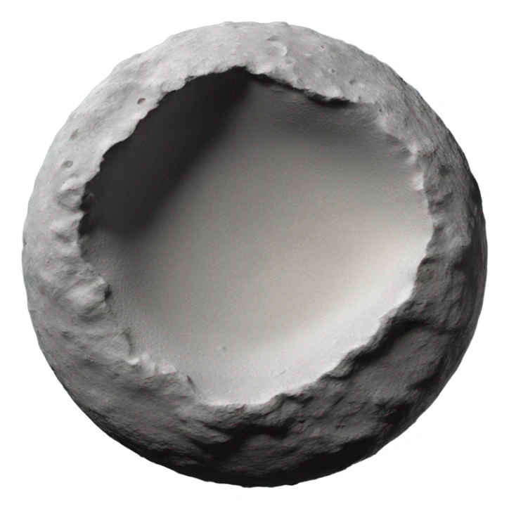 Moon crater sticker