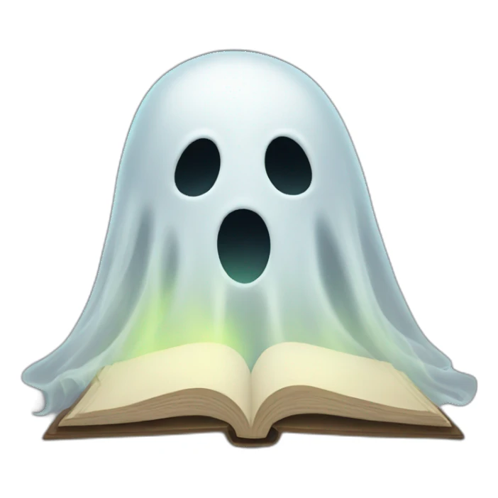 reading ghost sticker