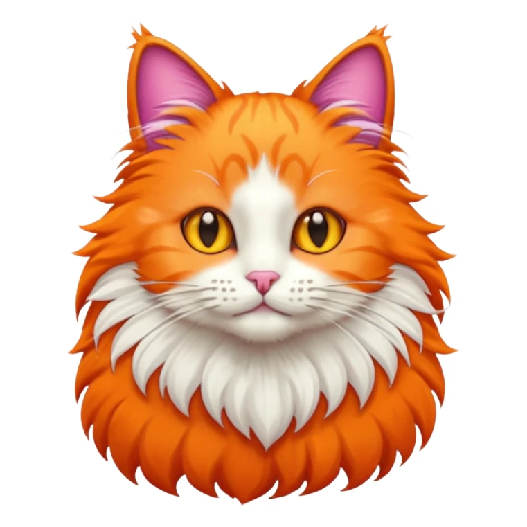 cat with flower sticker