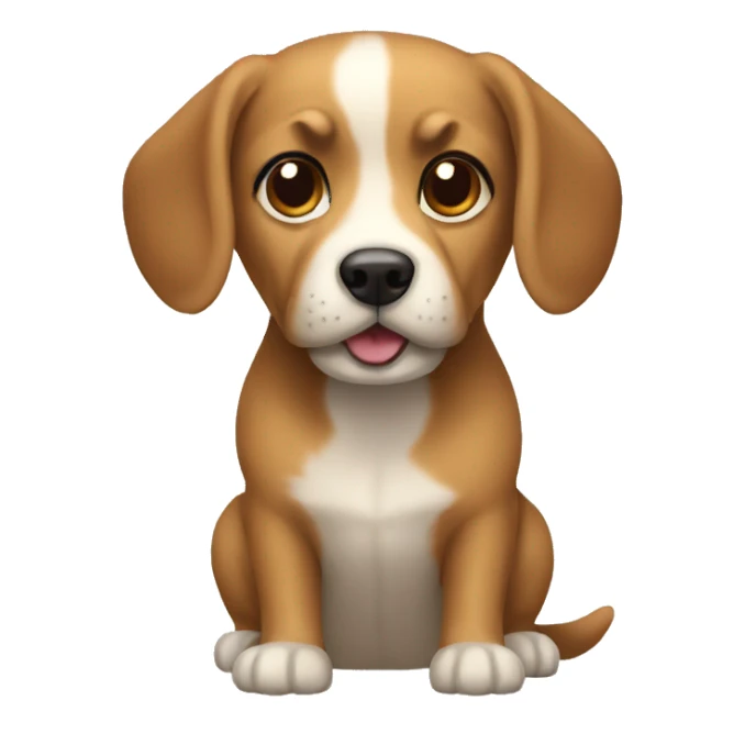 a penut colored smallish dog sticker