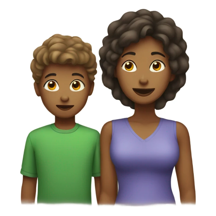 Mom and son sticker