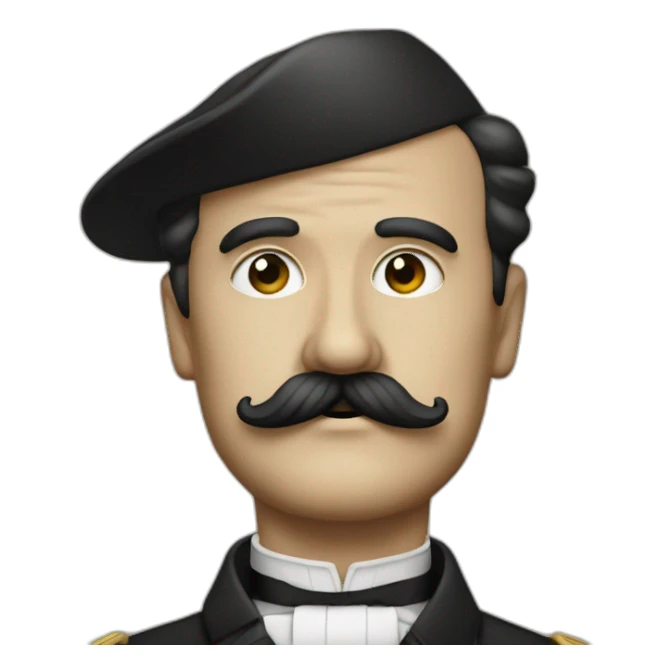 Dictator with Chaplin mustache sticker