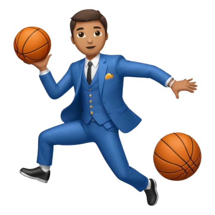basketball coach flying on a rocket sticker