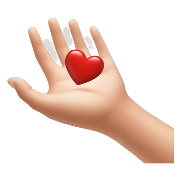 person  heart in hand  sticker
