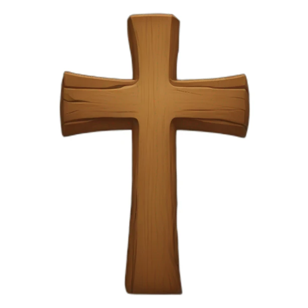wooden cross sticker