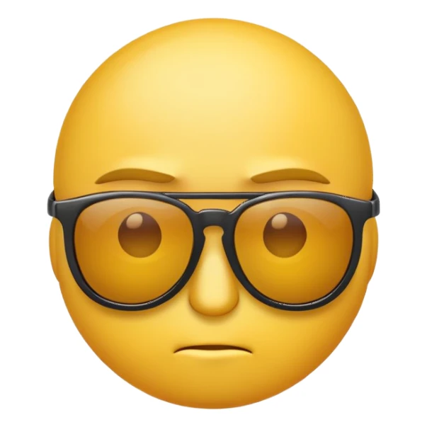 Serious emoji with sunglasses  sticker
