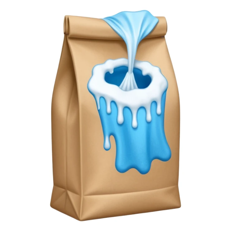 detergent in paper bag sticker