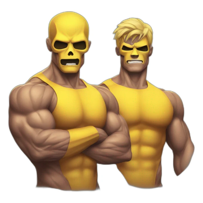 Radioactive muscle guy with boyfriend sticker