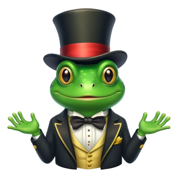 Magician frog sticker