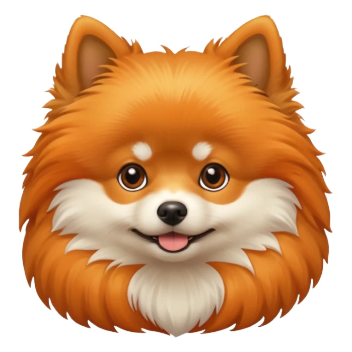 Pomeranian dog iOS Style sticker
