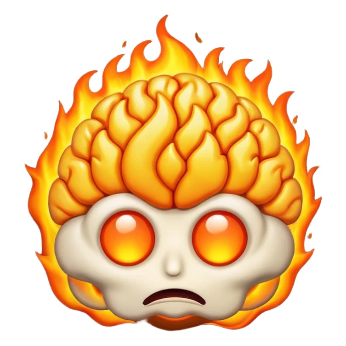 brain in the fire sticker