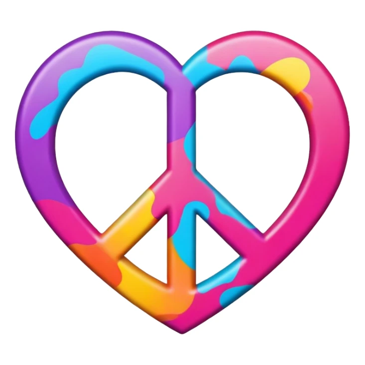 peace & love sticker