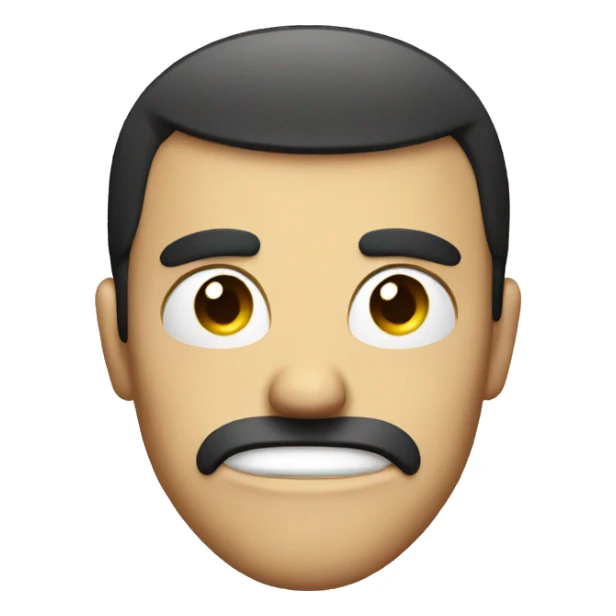 smile, angry eyebrow sticker