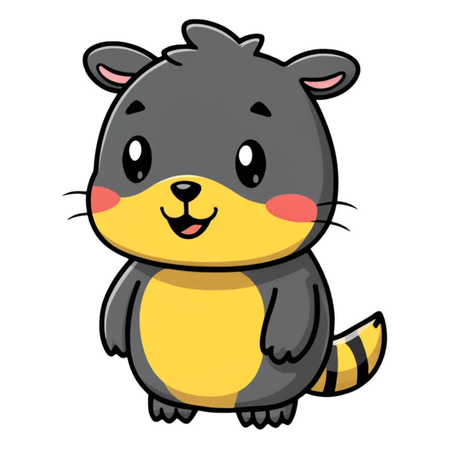 Funny animal stupid  sticker