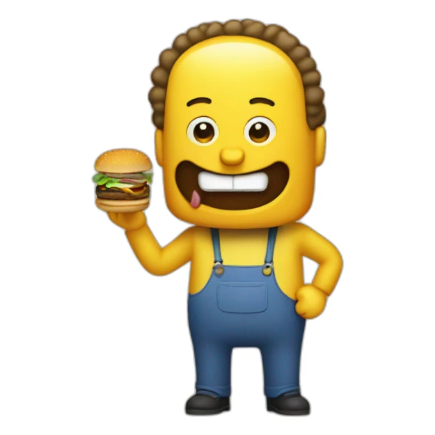 Bob l'éponge qui mange un burger sticker
