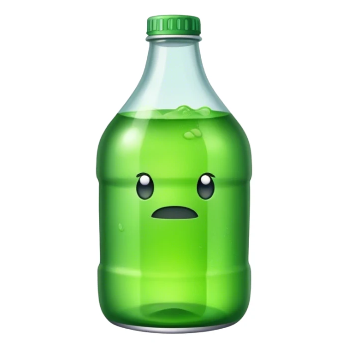 green soda brand, fat bottle sticker
