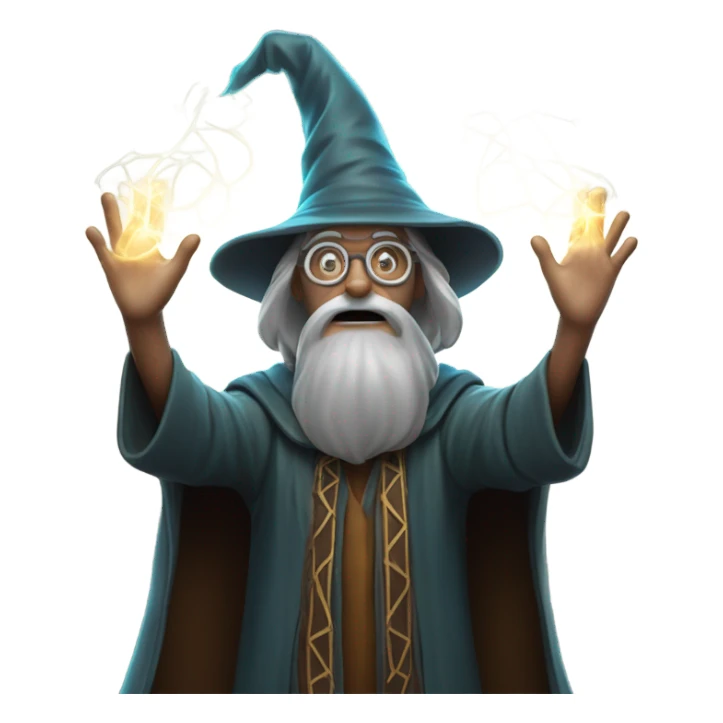 Wizard doing spell on lungs sticker