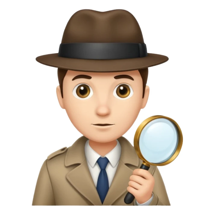 detective, Watson, magnifying glass sticker