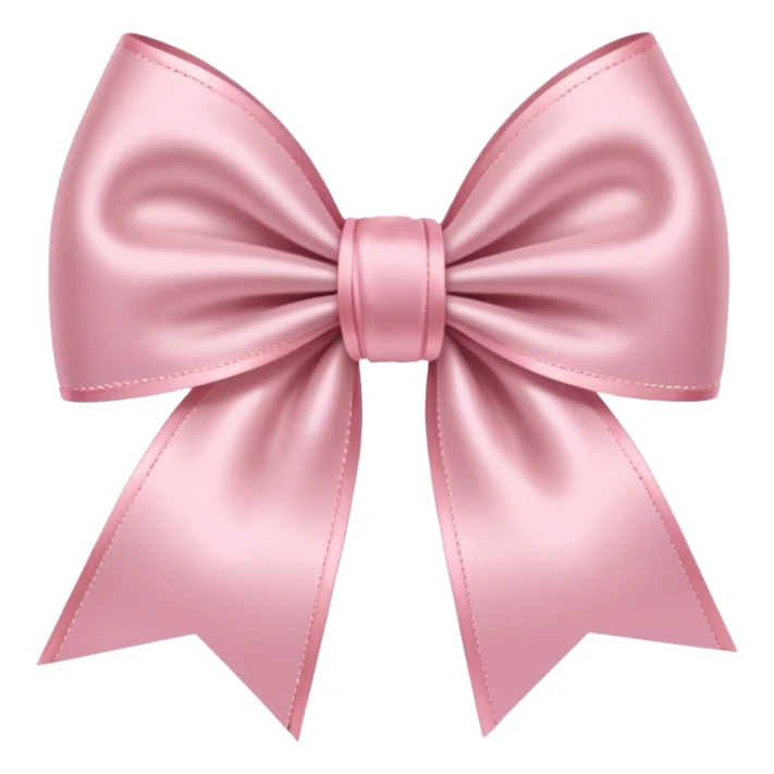 light pink ribbon bow sticker