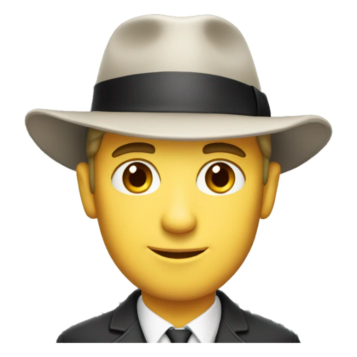 Handsome white man with a hat sticker