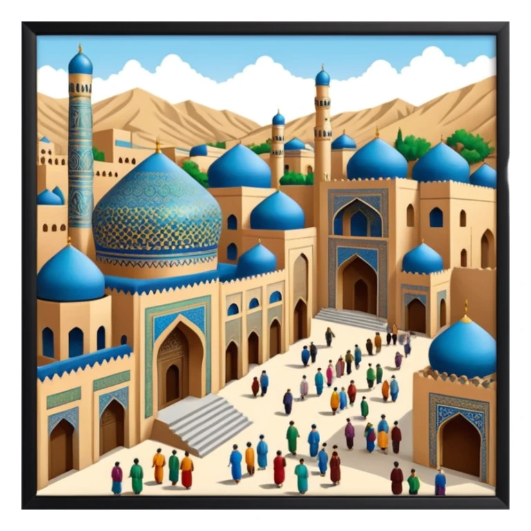 { Самарканд встретил нас восточными базарами, узкими улочками sticker