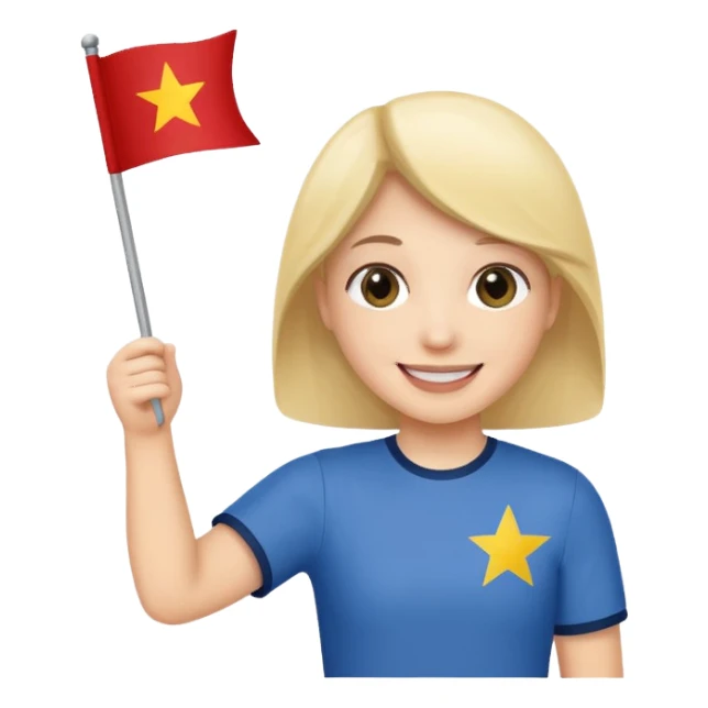 Guide + small flag, Tour Groups. sticker