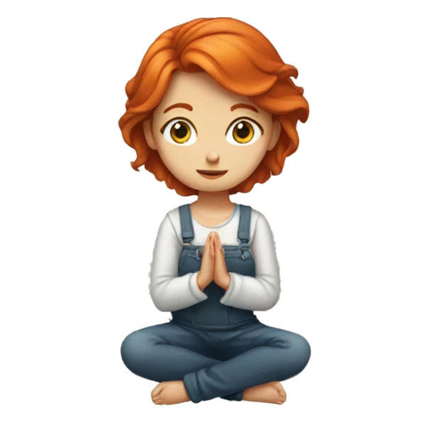 kneeling redhead girl sticker