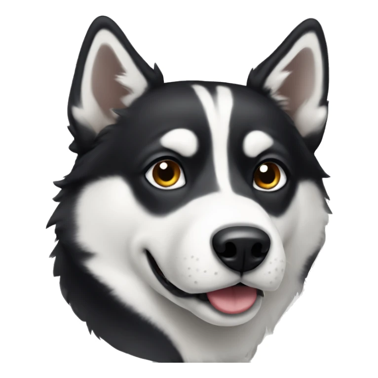 Black and white Husky  sticker