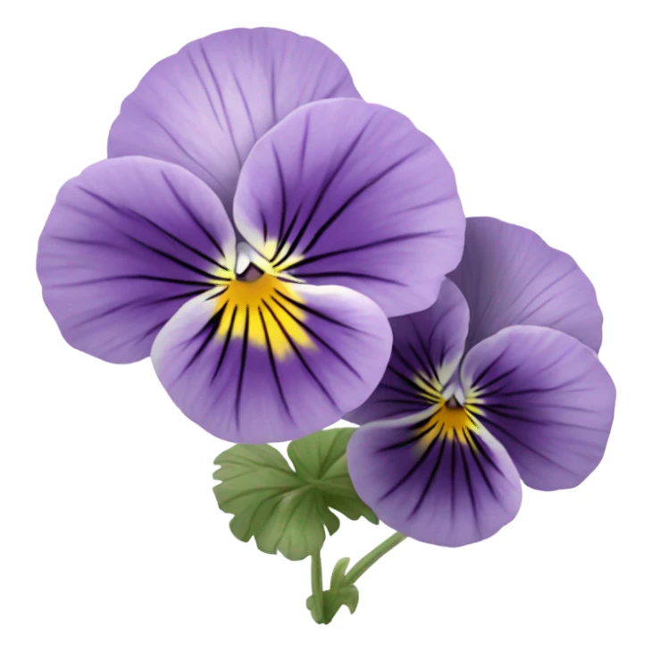 Light purple pansies  sticker