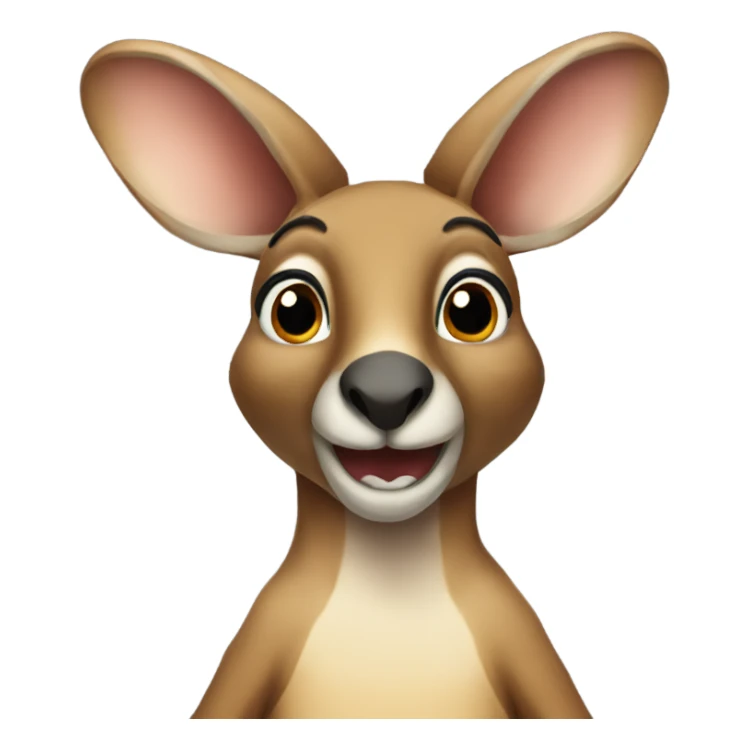 kangaroo with word foelevn sticker