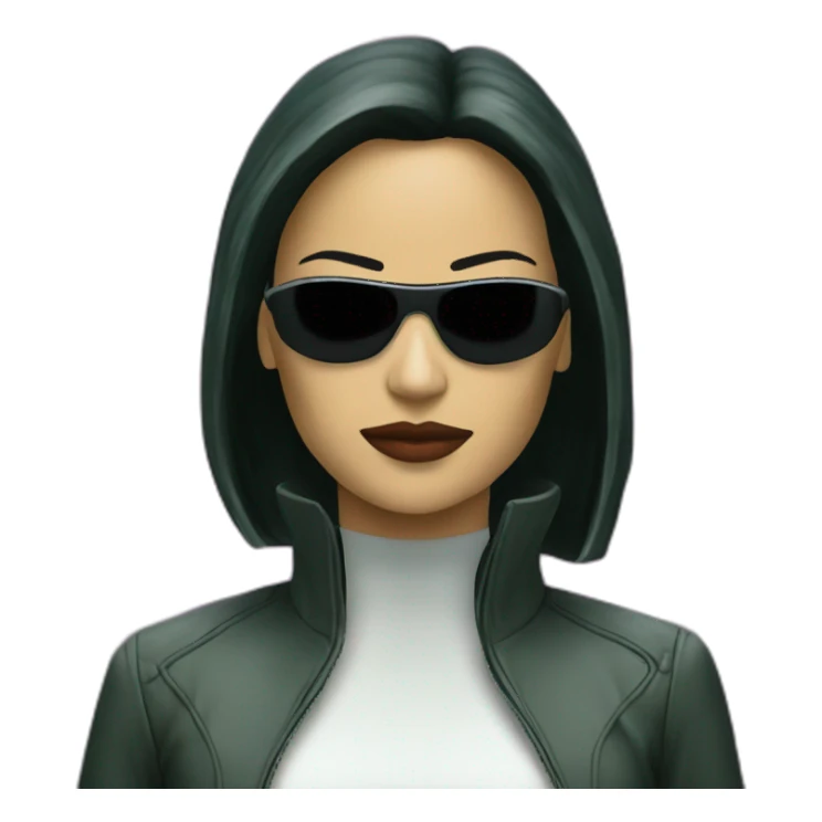 Trinity from the matrix as a hacker sticker