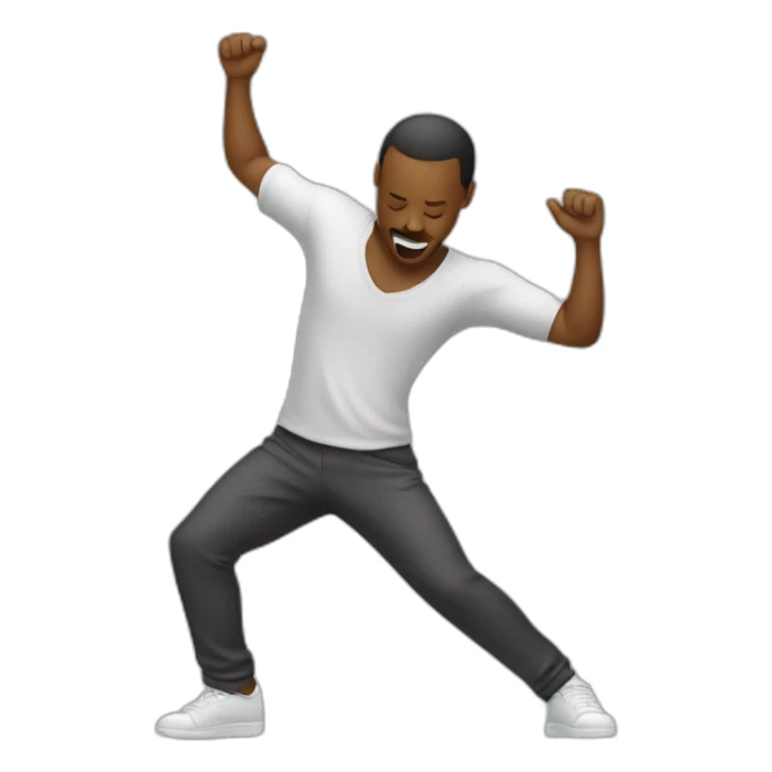 man doing a dab sticker