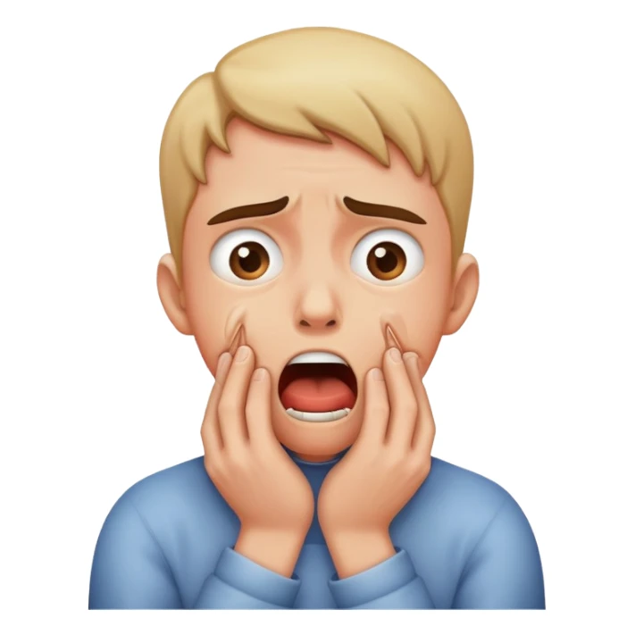 person choking themselves screaming  sticker