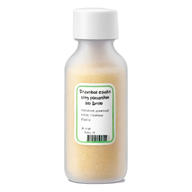 tiny facial scrub bottle with label sticker
