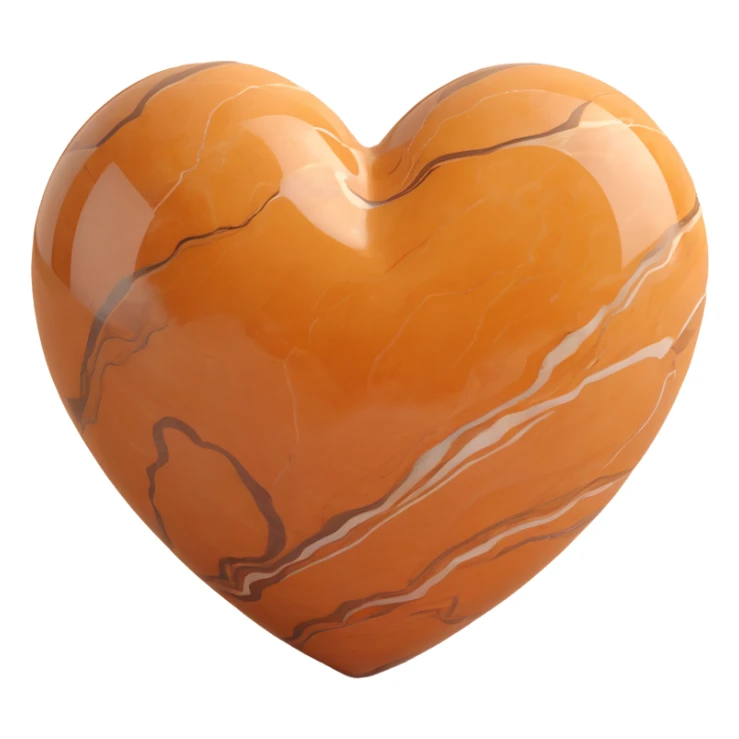 marble brown heart sticker