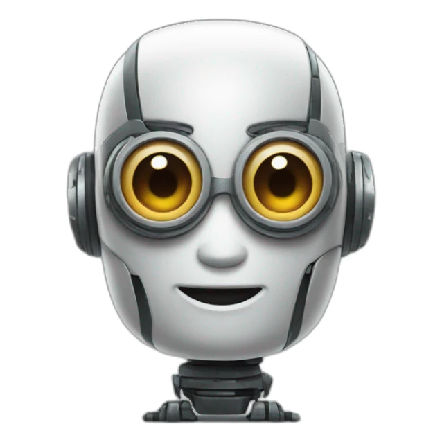 apple emoji robot happy sticker