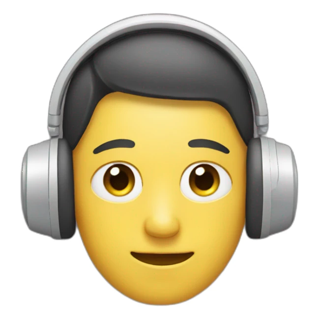 That has a headphones on head sticker