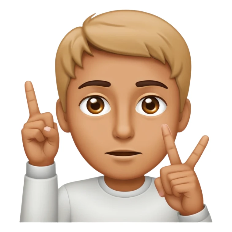 Person pointing at there eyes with two fingers  sticker