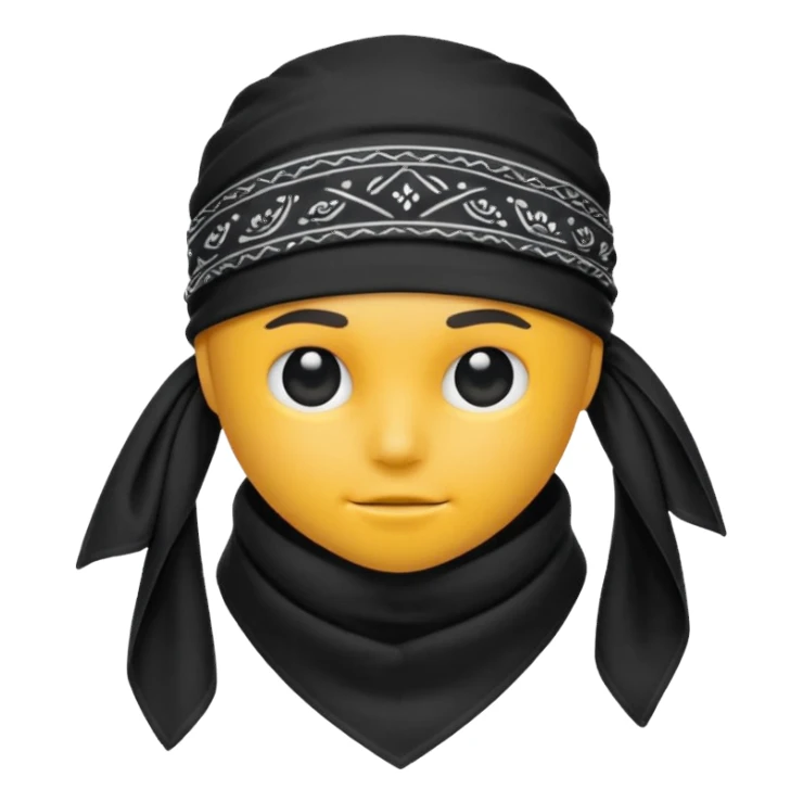 Black bandana sticker