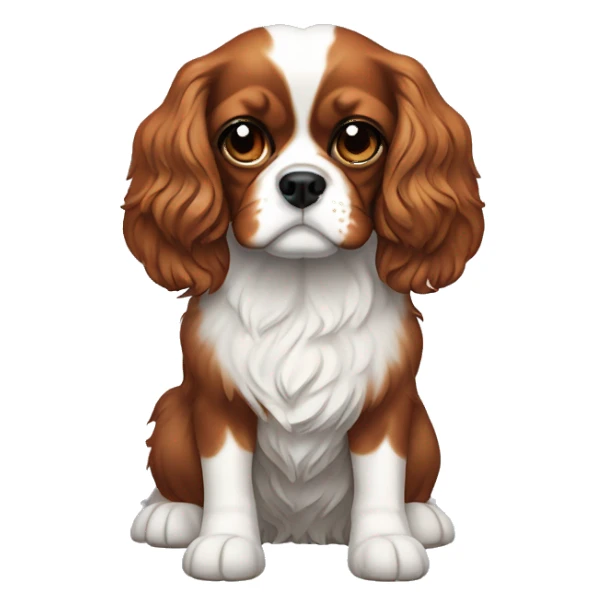 multi-colored cavalier kibg charles spaniel sticker