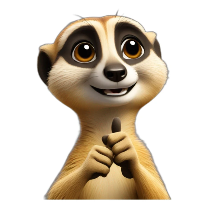 meerkat shows thumbs up sticker