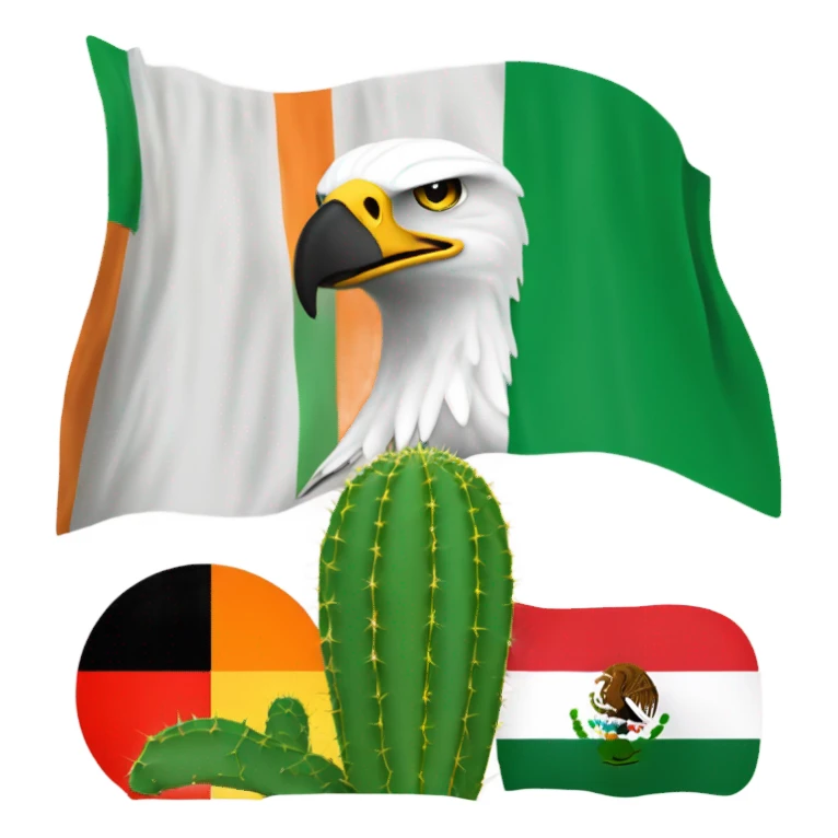 Irish flag and Mexican flag sticker
