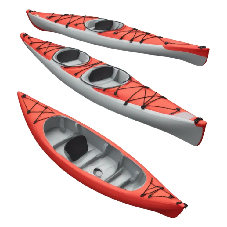 Kayak red top view sticker