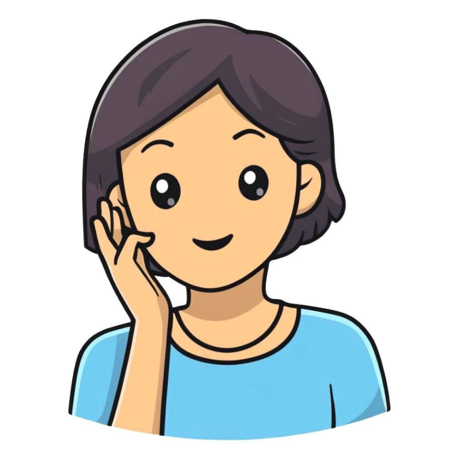 talking woman sticker